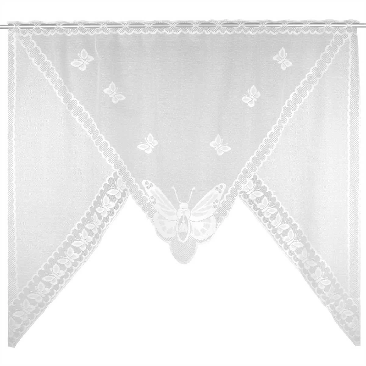Bistrogardine 150×120 cm – 1 St, Spitzenoptik, Stangendurchzug